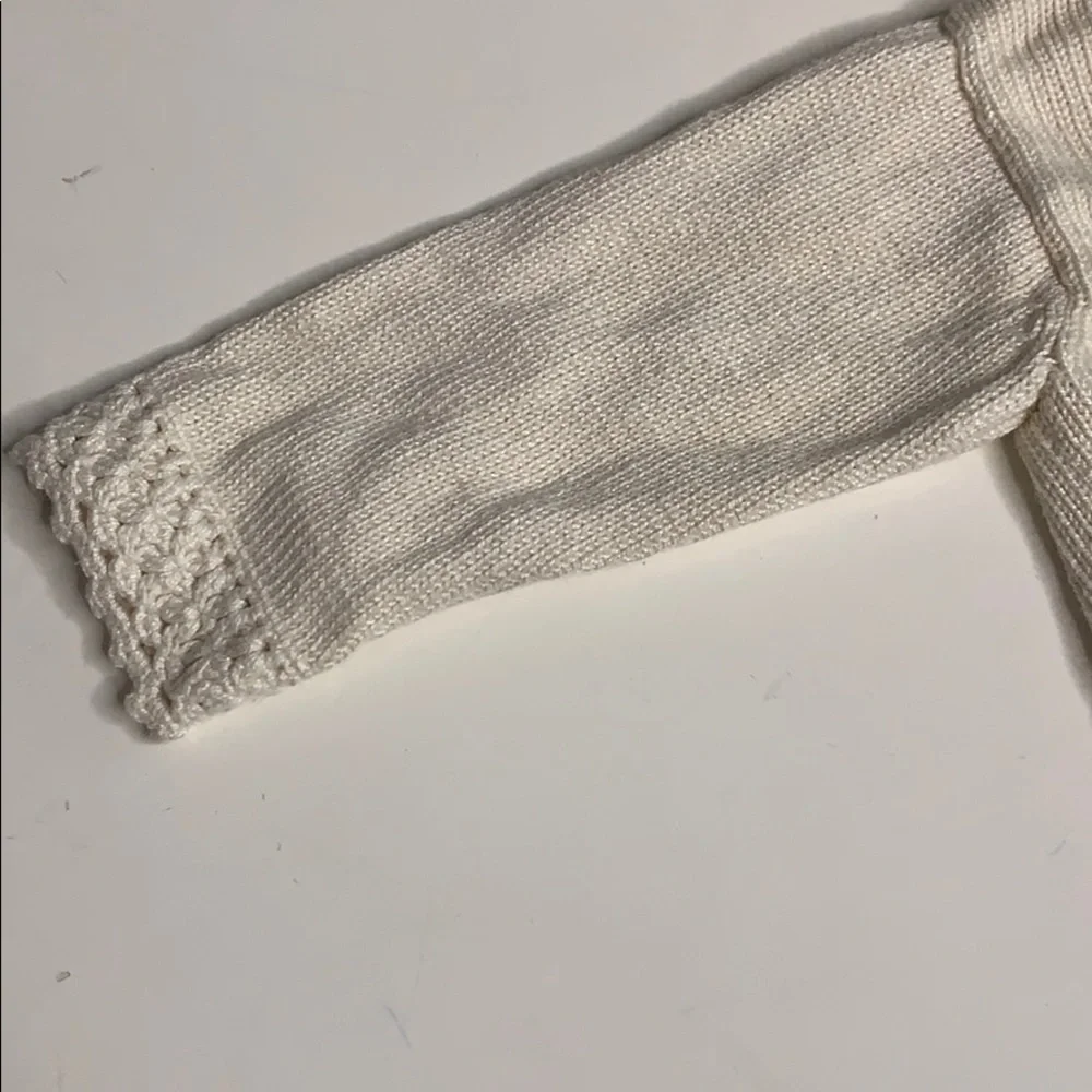 Antonella kids Ivory Knit Flower Tea Time cardigan sweater 9-12 months girls